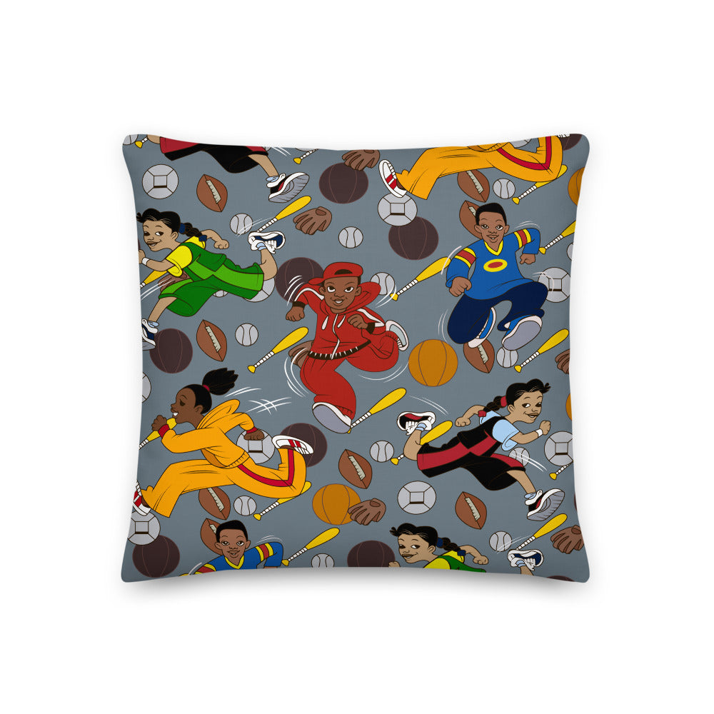 Kidflava Kids™ Sports Star pillow - Gray