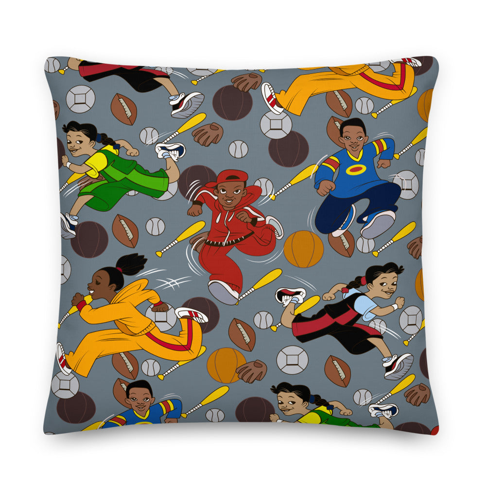 Kidflava Kids™ Sports Star pillow - Gray