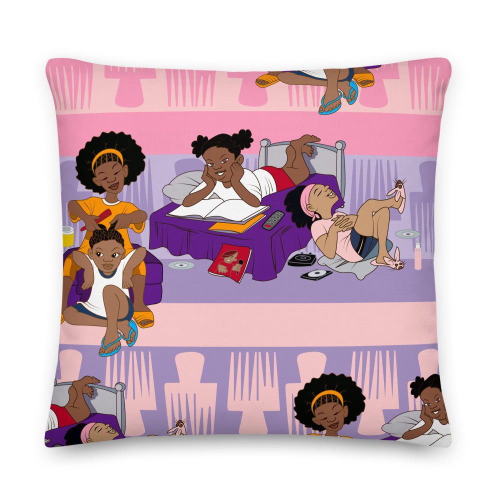 Kidflava Kids™ Luv My Hair pillow - Pink/Purple