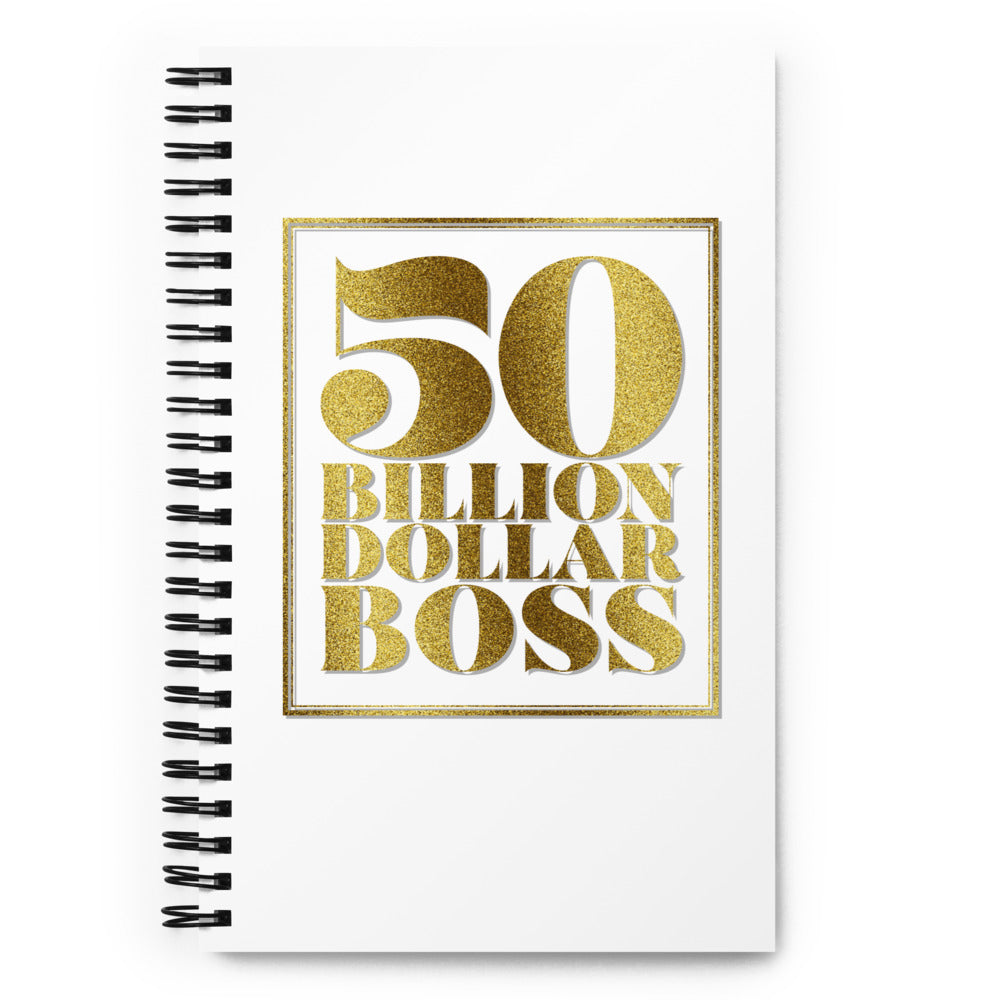 50 Billion Dollar Boss™ logo notebook