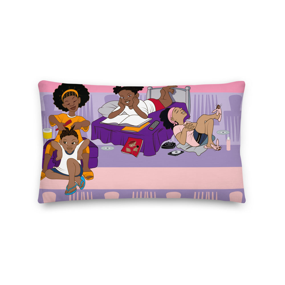 Kidflava Kids™ Luv My Hair pillow - Pink/Purple
