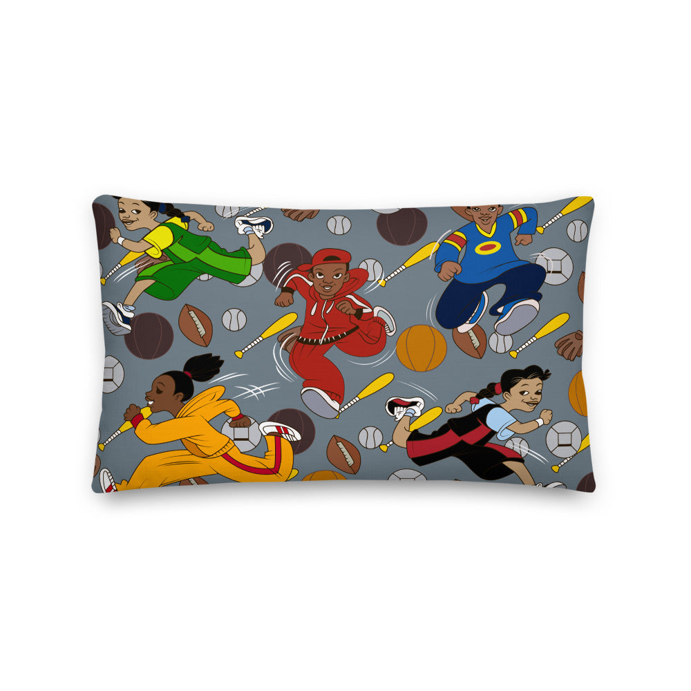 Kidflava Kids™ Sports Star pillow - Gray